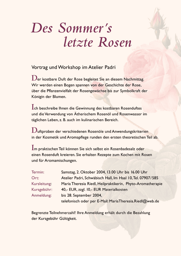 Des Sommers letzte Rosen